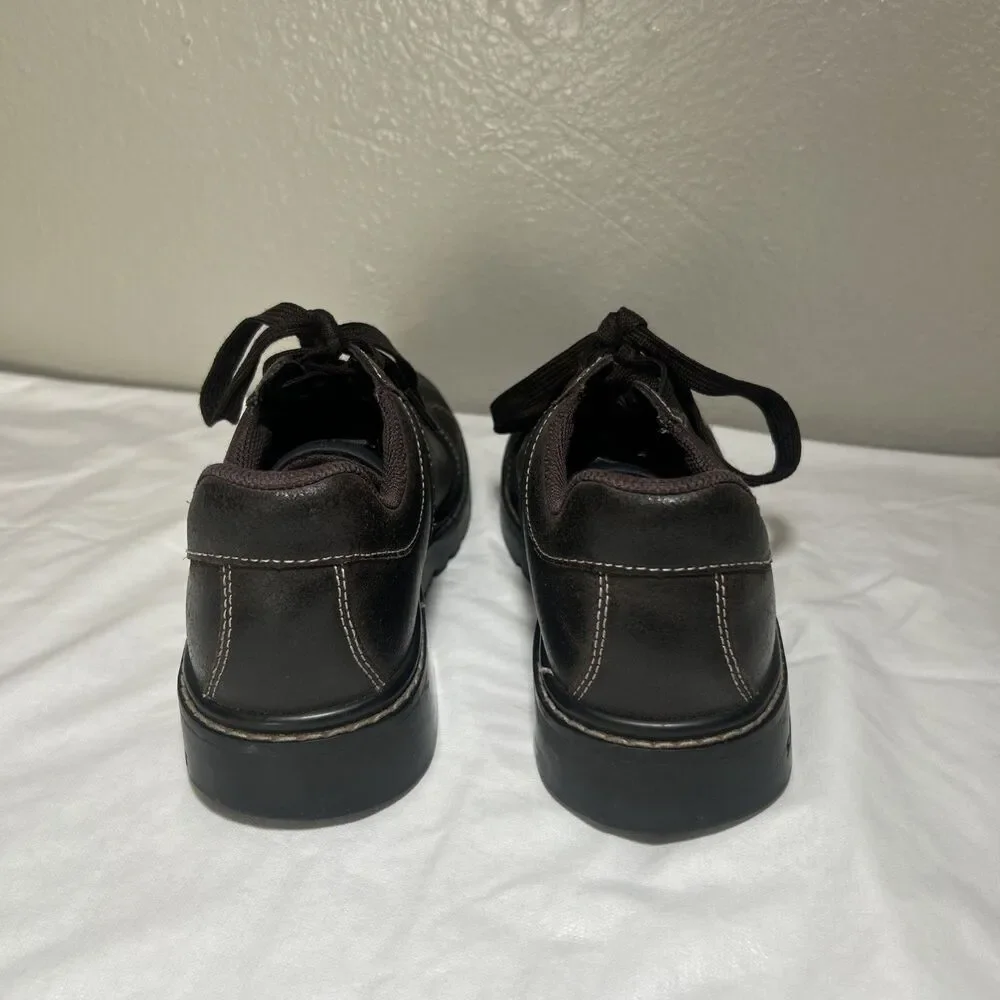 Vtg Y2K Skechers Tredd Jammers Womens 8 46406 Dark-Brown Chunky Shoes Lace-Up
